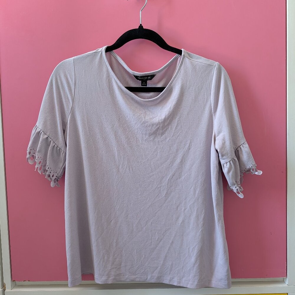 Banana Republic Light Purple Short Sleeve Blouse | Size M